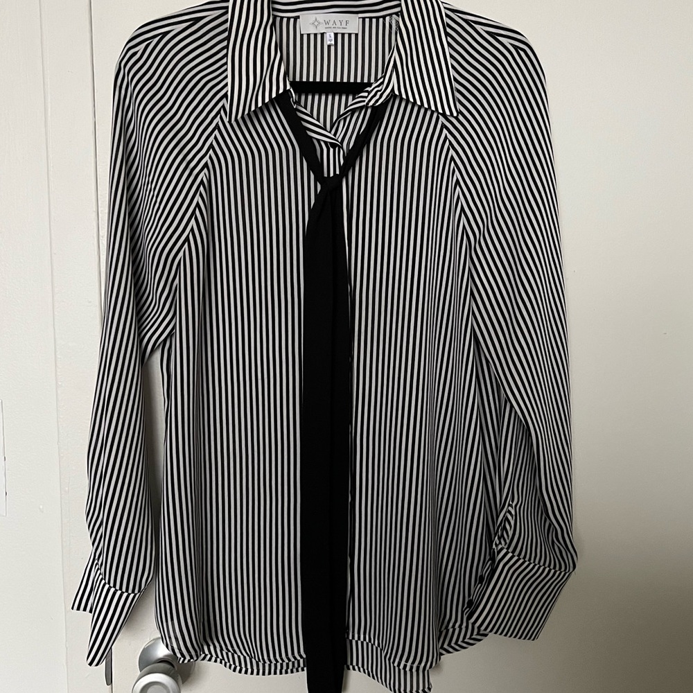Wayf Lightweight Button Down Blouse - image 2